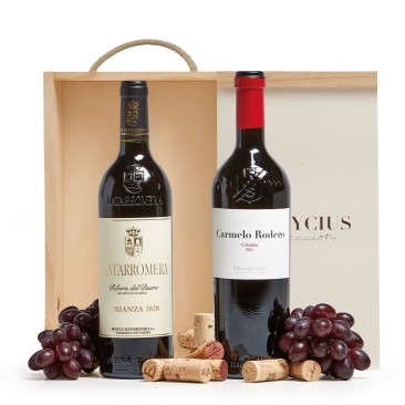 Selección de Vinos W24041 en caja de madera