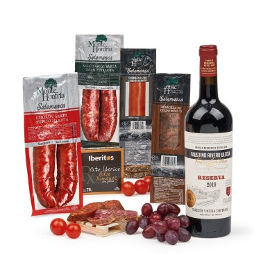 Lote Gourmet W24232 con Ibéricos y Tinto Reserva